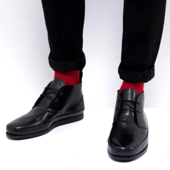 PS Paul Smith Cleon Leather Chukka Boots in Black Shoes